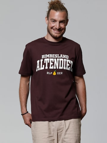 T-Shirt 'Altendiez Bimbesland' Watapparel en rouge : devant