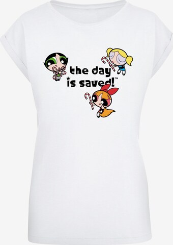 ABSOLUTE CULT T-Shirt 'The Powerpuff Girls - The Day Is Saved' in Weiß: predná strana