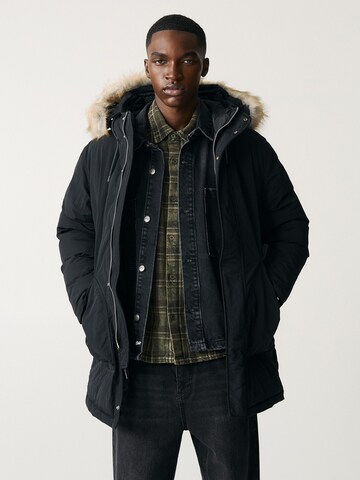 Pull&Bear Vinterparka i sort: forside