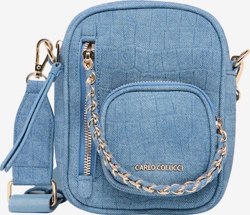Carlo Colucci Crossbody Bag ' di Carlantonio ' in Blue: front