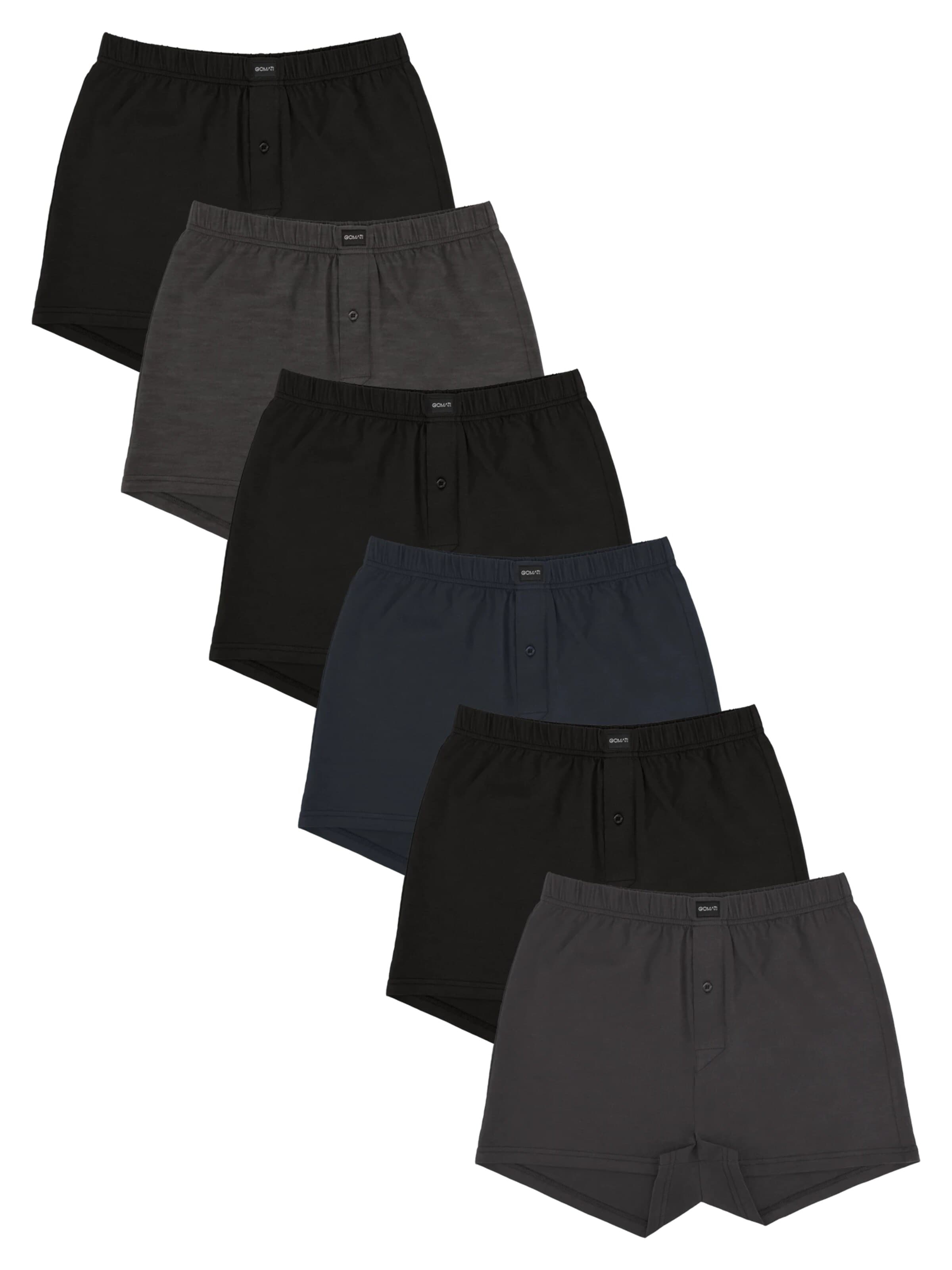 Gomati Boxershorts 'Jersey Line'‌‌‌‌‌‌‌‌ in Blau: Vorderseite