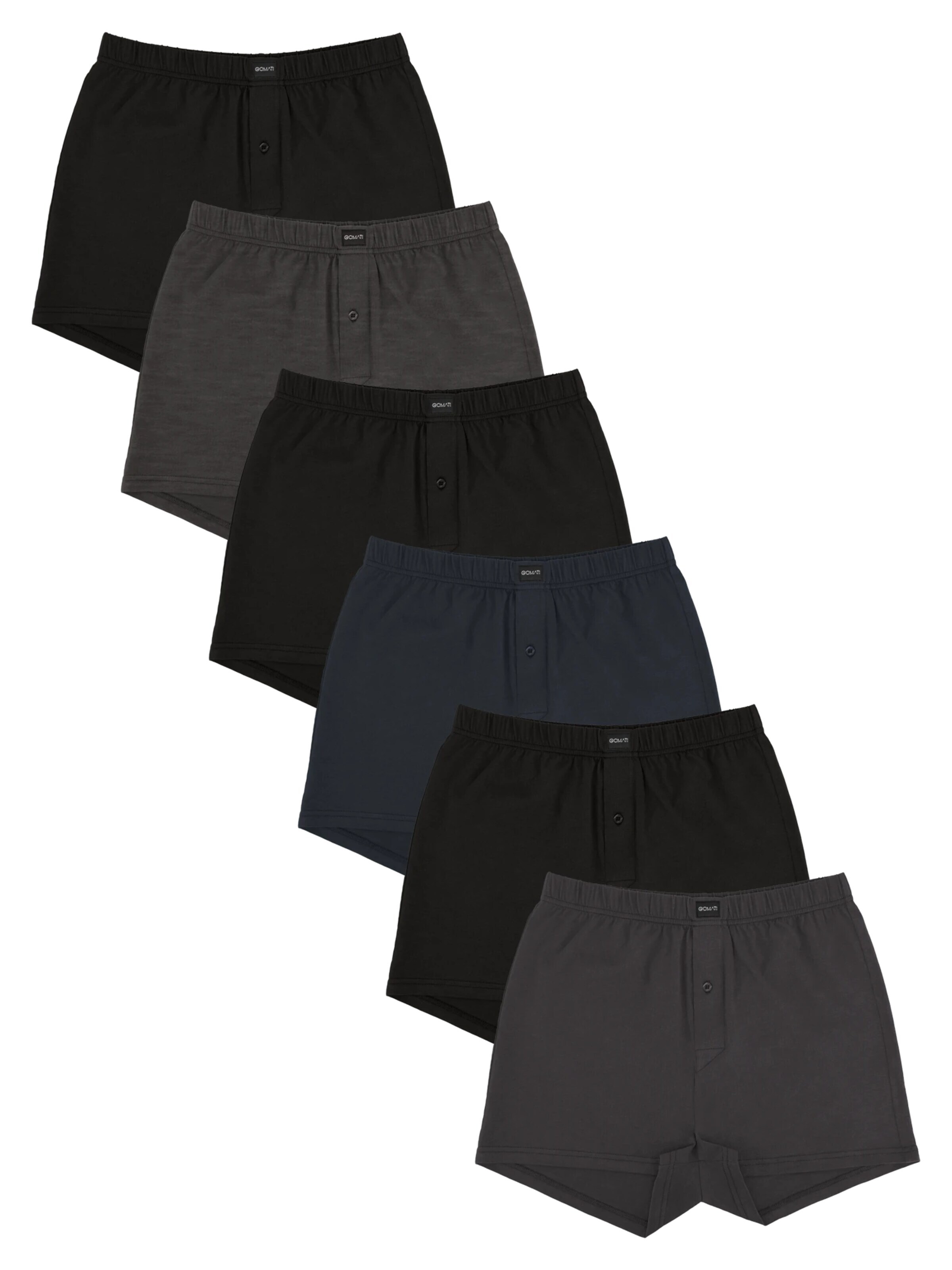 Gomati Boxershorts 'Jersey Line'‌‌‌ in Blau: Vorderseite