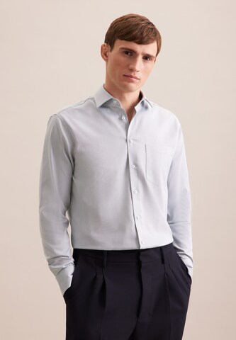 Coupe regular Chemise business SEIDENSTICKER en bleu : devant