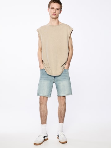 Pull&Bear Úzky strih Džínsy - Modrá