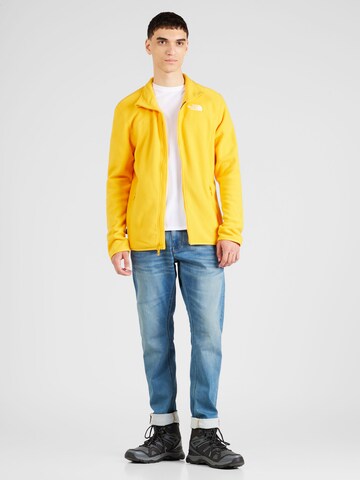 THE NORTH FACE - Casaco de velo funcional '100 GLACIER' em amarelo