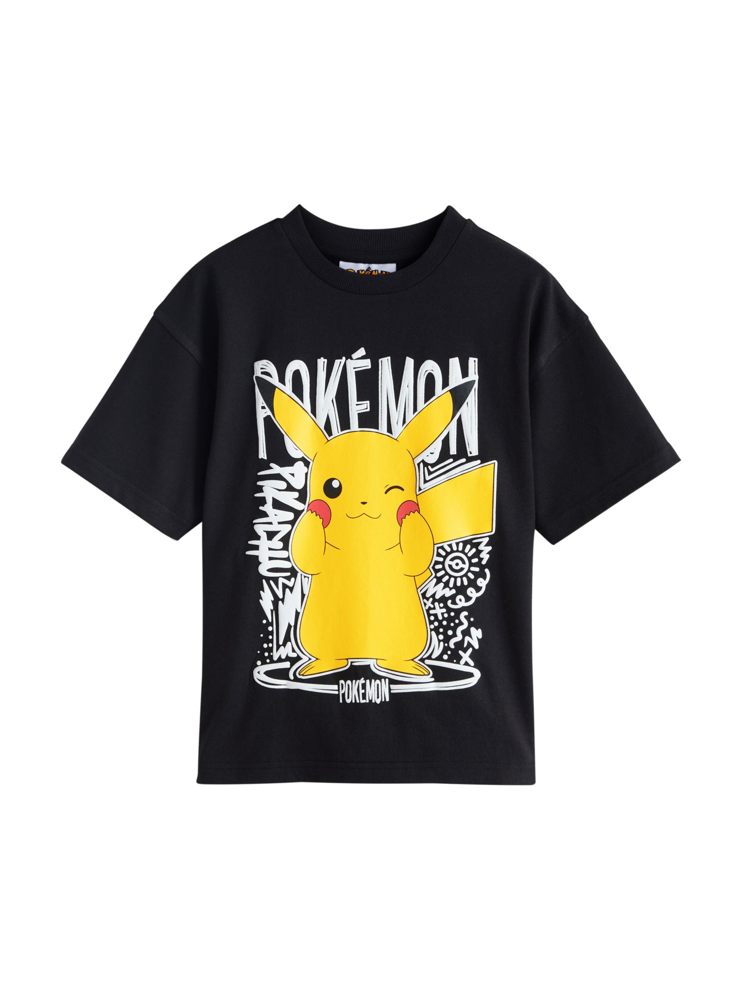 T-Shirt 'Pokémon' Next en noir : devant