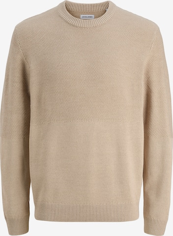 Pull-over 'JJCARL' JACK & JONES en beige : devant