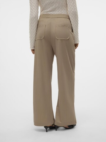 VERO MODA Wide leg Bandplooibroek 'MAYSUN' in Groen