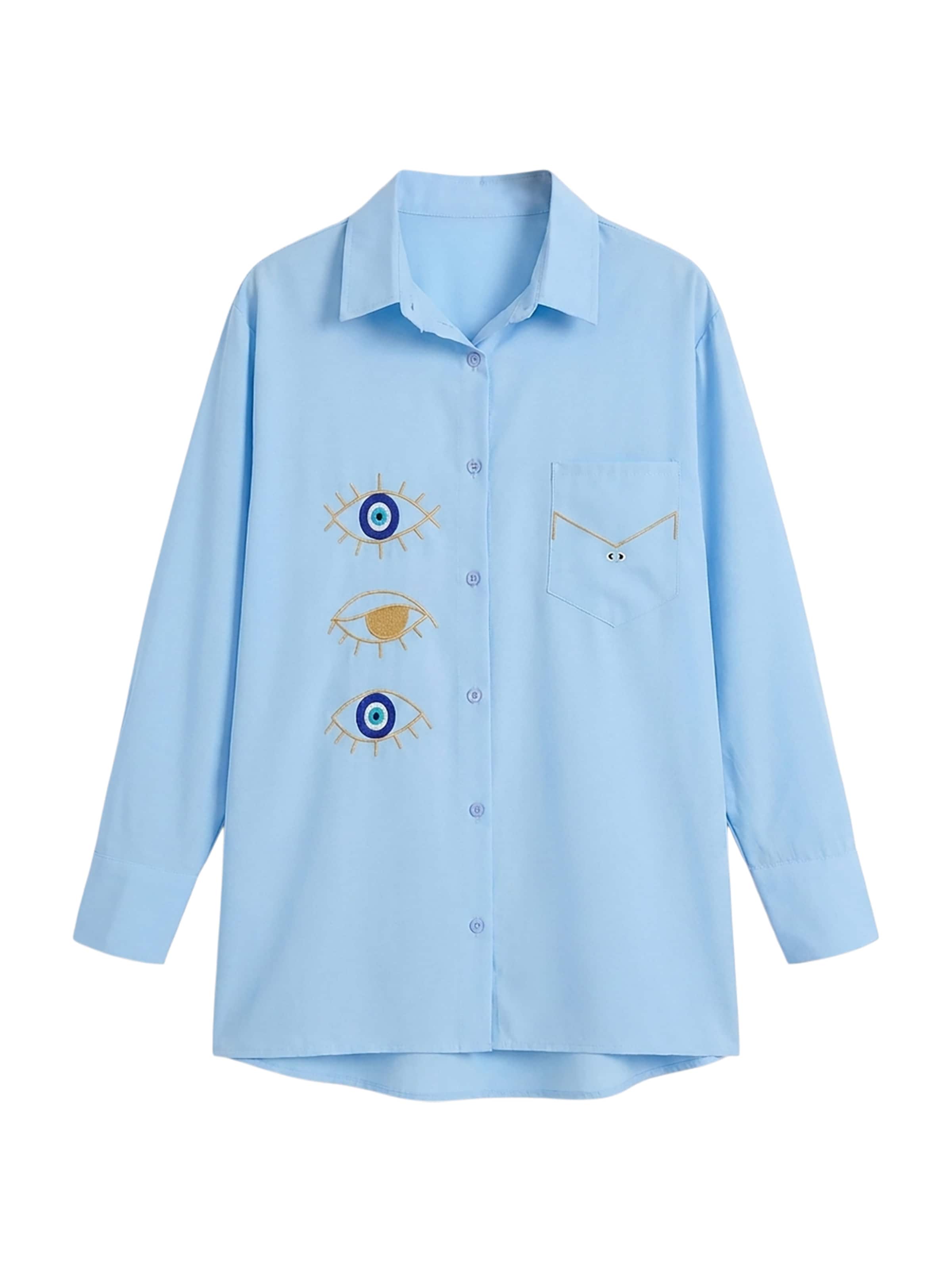 Camicia da donna di Imily Bela in blu: frontale