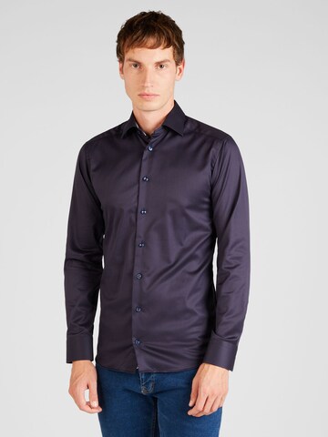 Coupe slim Chemise ETON en bleu : devant