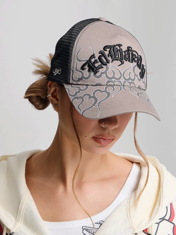 Ed Hardy Czapka z daszkiem w kolorze szary: przód