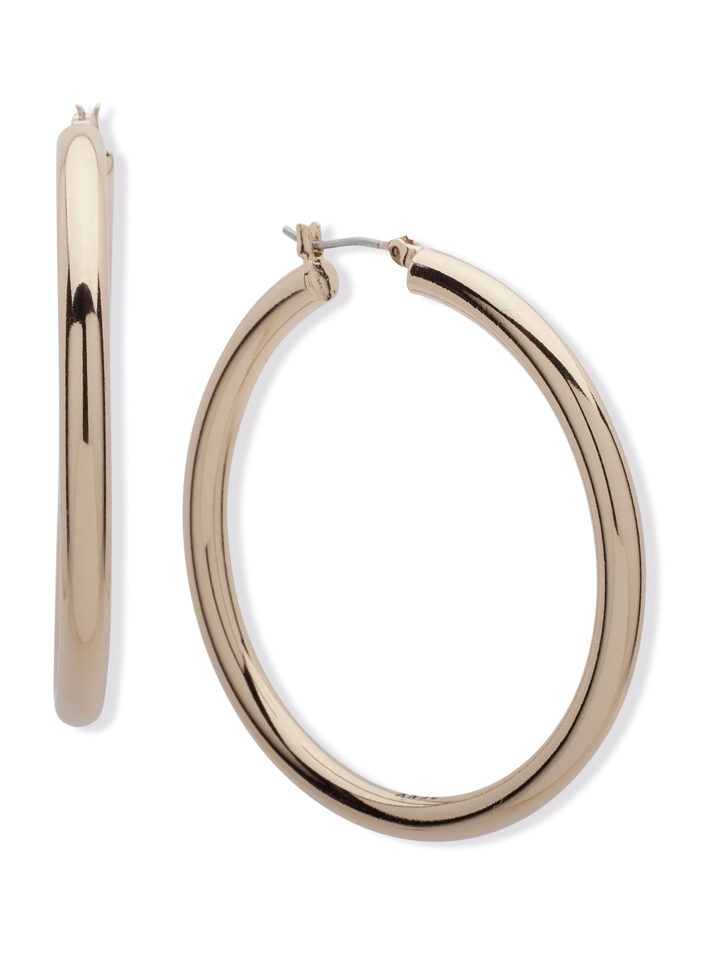 Boucles d'oreilles DKNY en or : devant