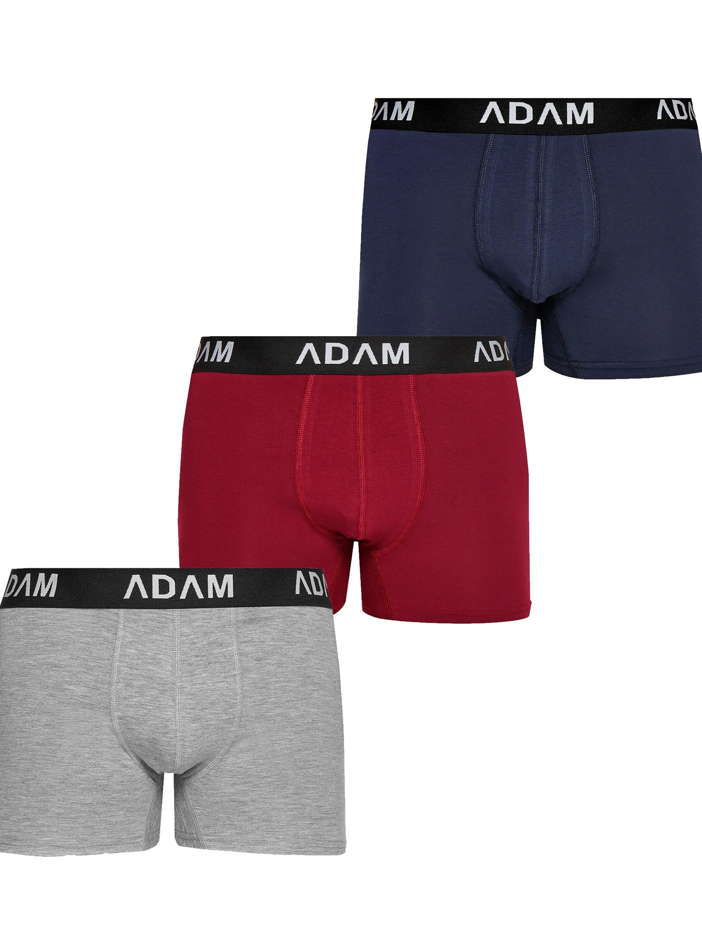 Adam Boxer shorts '3er Pack' in Grey: front
