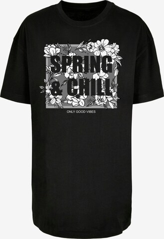 Maglietta 'Spring And Chill' di Merchcode in nero: frontale