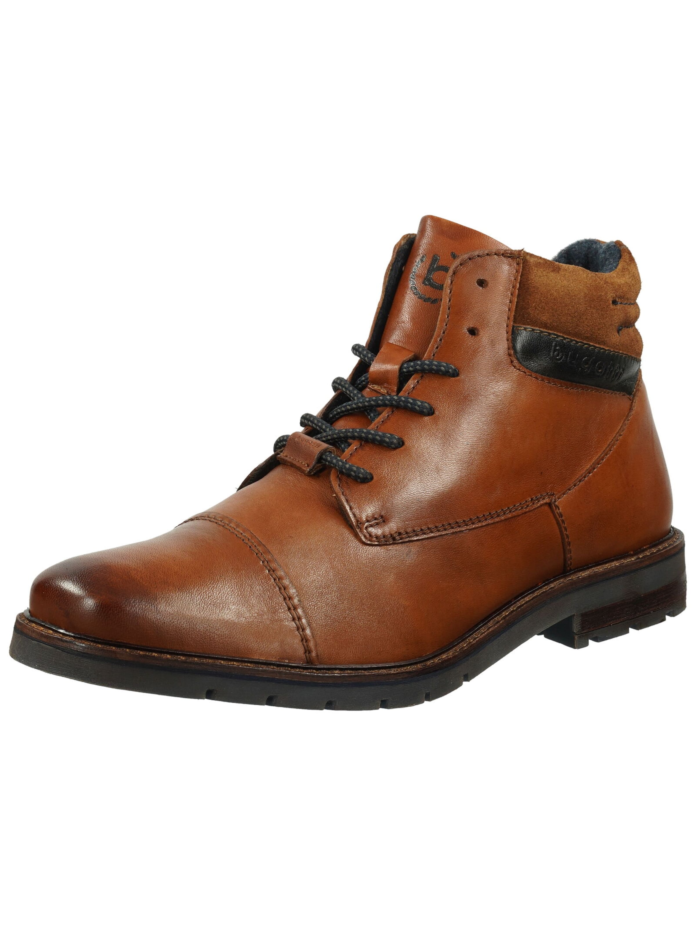 Boots stringati di bugatti in marrone: frontale
