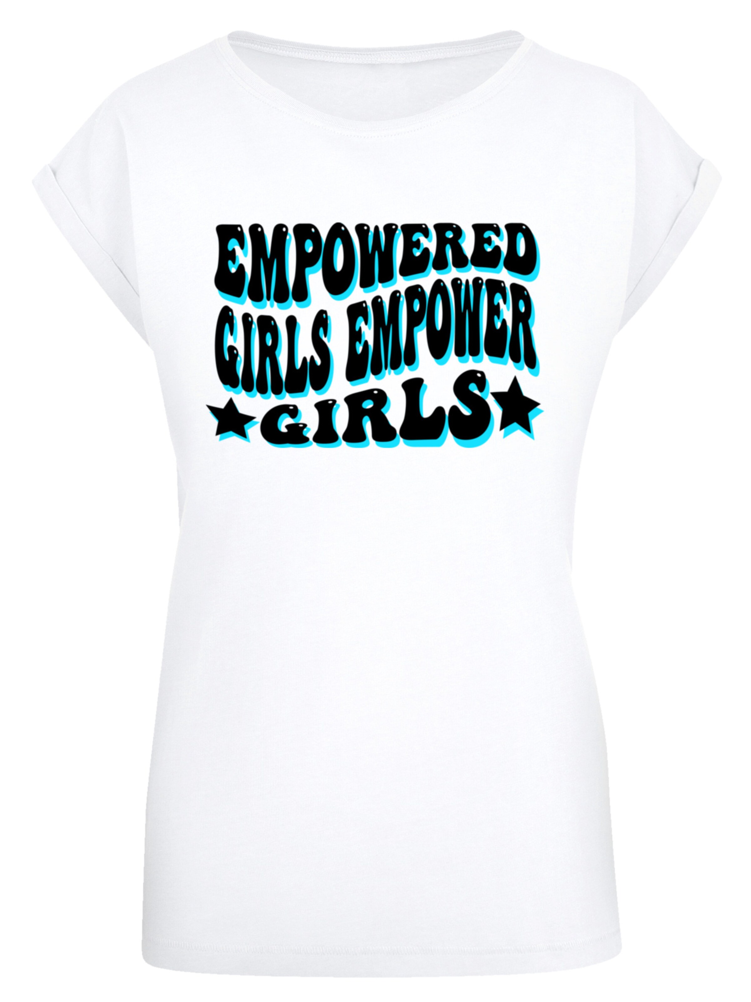 T-shirt 'Internationaler Frauentag  Empowered Girls Power' F4NT4STIC en blanc : devant