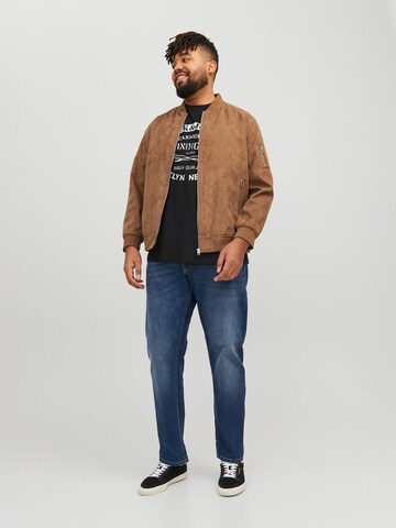 Jack & Jones Plus Jacke 'Rocky' in Braun