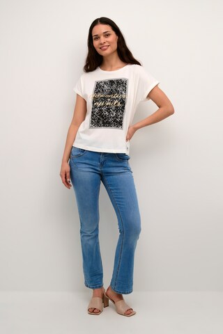 T-shirt 'Dania' Cream en blanc