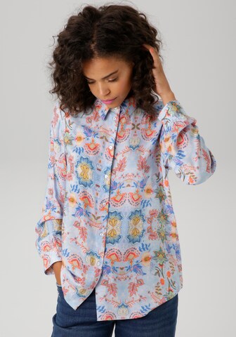 Aniston CASUAL Bluse in Blau: Vorderseite