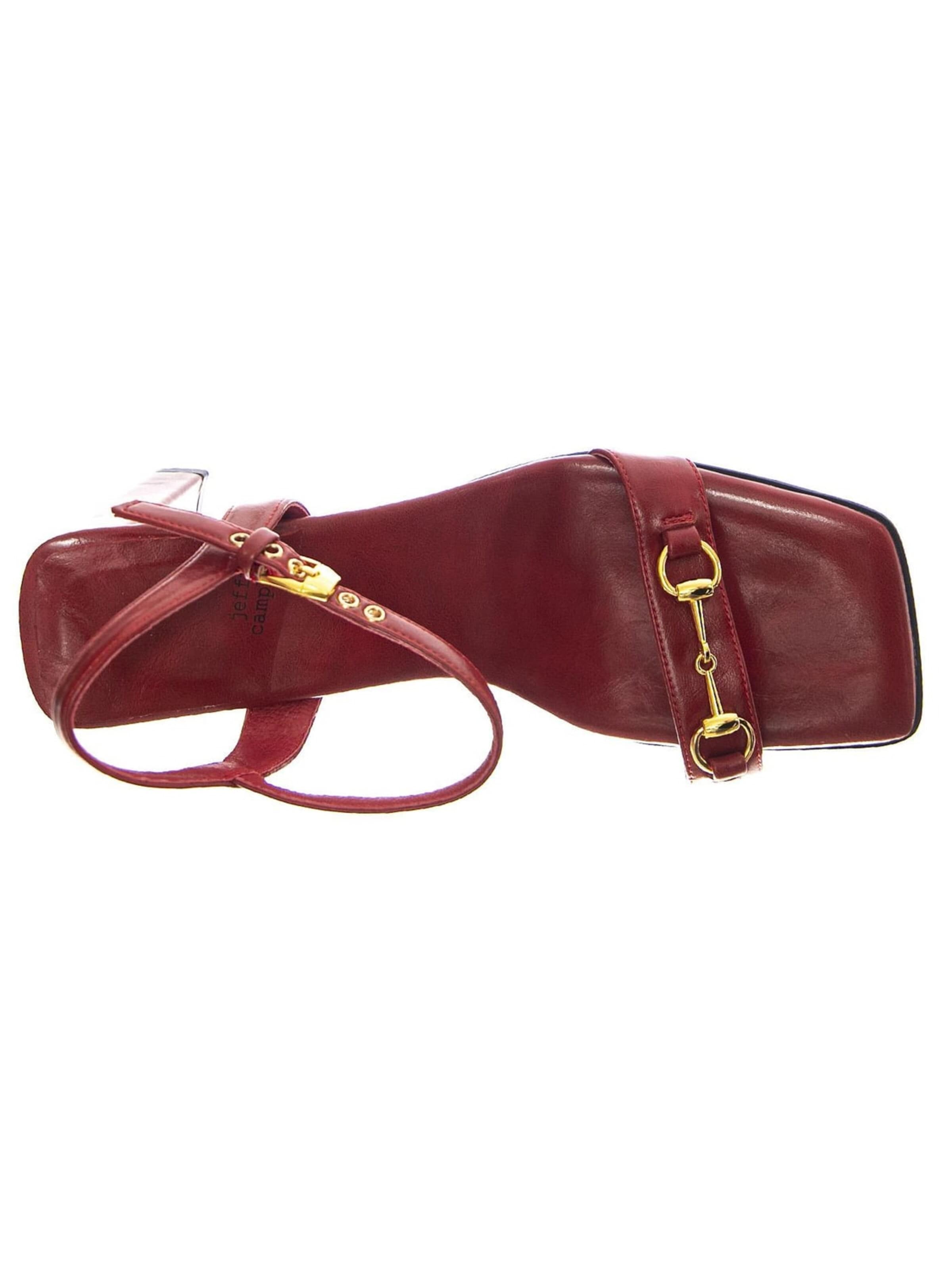 Jeffrey Campbell Sandały 'Lively Red Gold Sandals' w kolorze czerwony