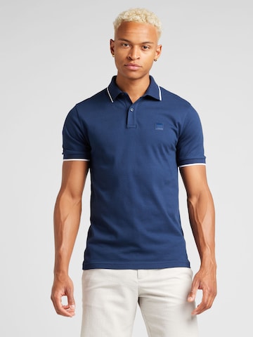 BOSS Μπλουζάκι 'Passertip' σε μπλε: μπροστά