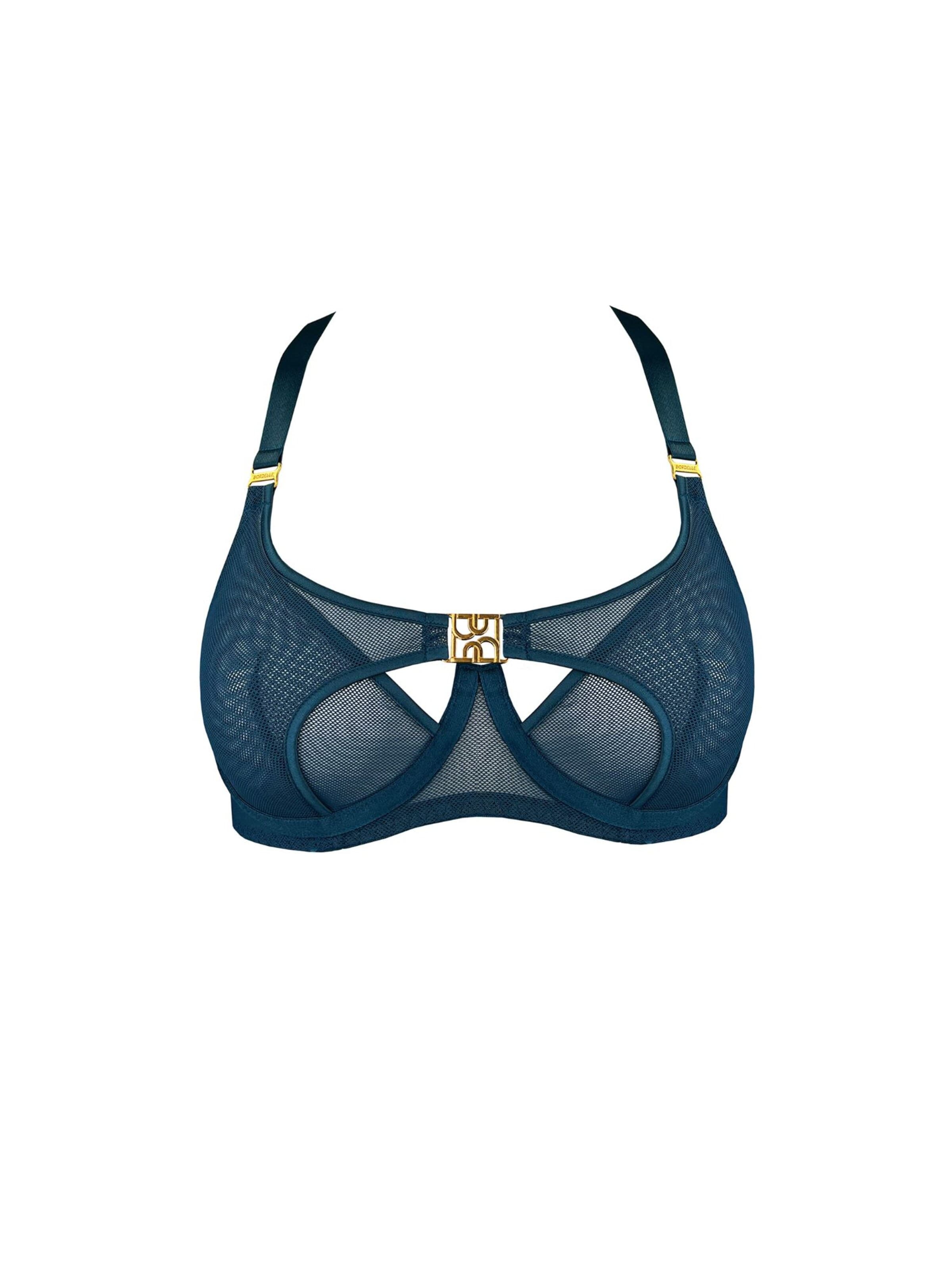 Bordelle BH 'Nara'‌‌‌ in Blau: Vorderseite