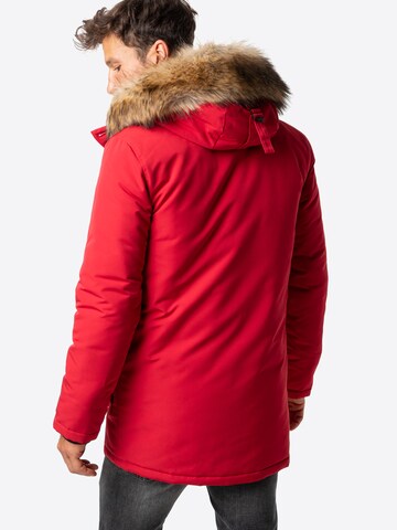 Superdry Talviparka 'Everest' värissä punainen