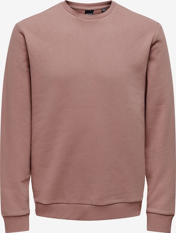 Only & Sons Regular Fit Sweatshirt 'Ceres' in Pink