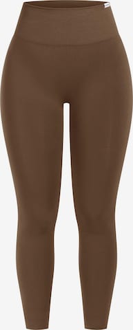 Skinny Leggings 'Pemmy' Smilodox en marron : devant