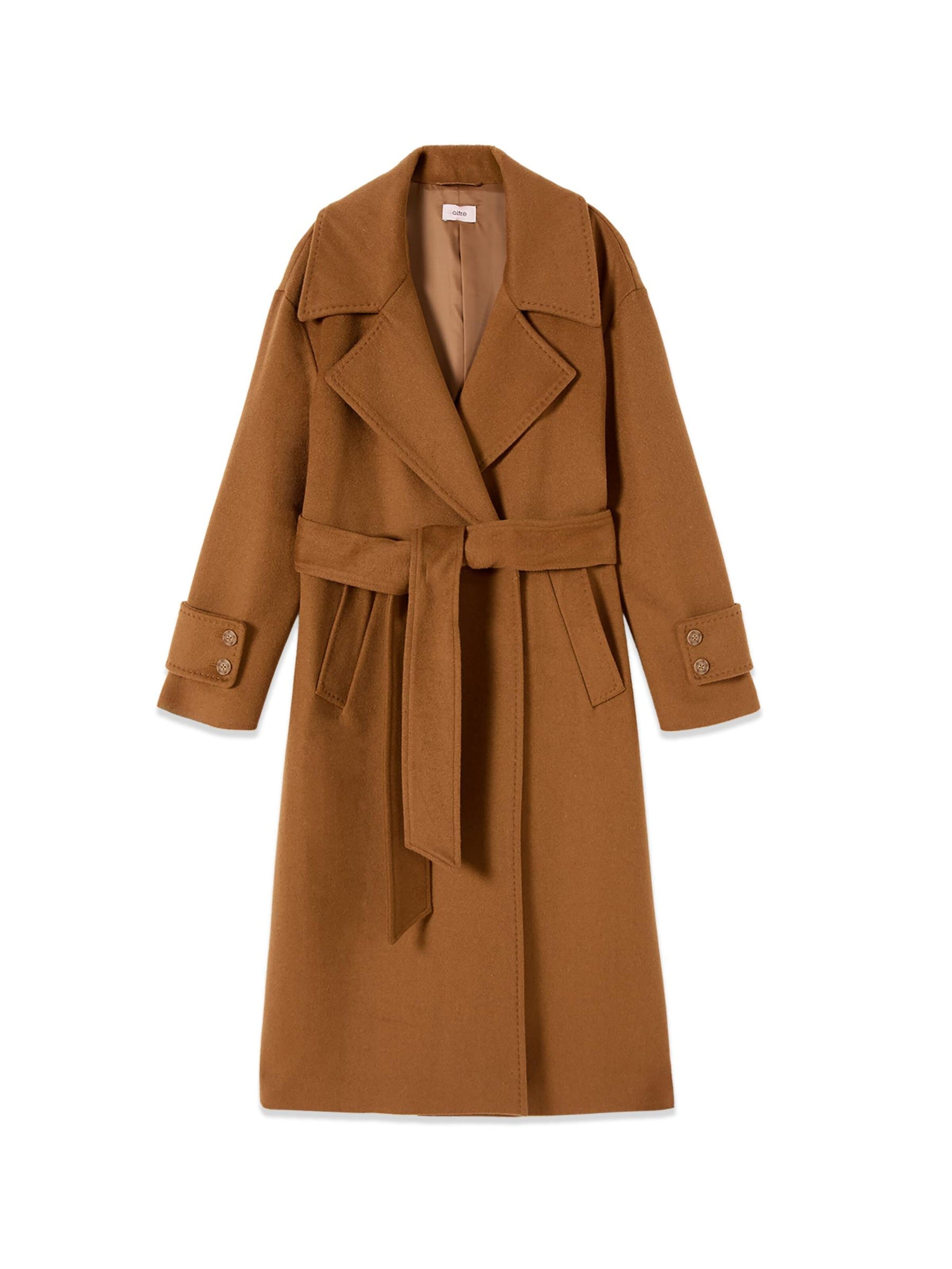oltre Between-seasons coat in Brown: front