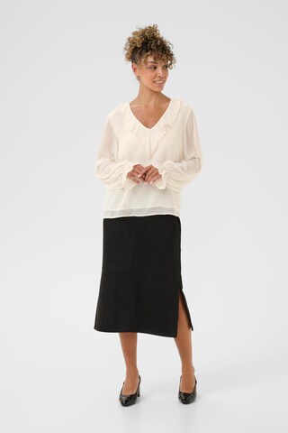 Chemisier 'CRFlake' Cream en blanc