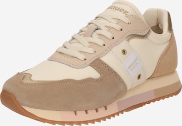 Baskets basses Blauer.USA en beige : devant