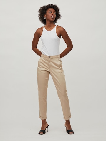 VILA Tapered Chino Pants in Beige