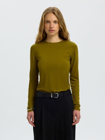 SELECTED - Camiseta en marrón: frente