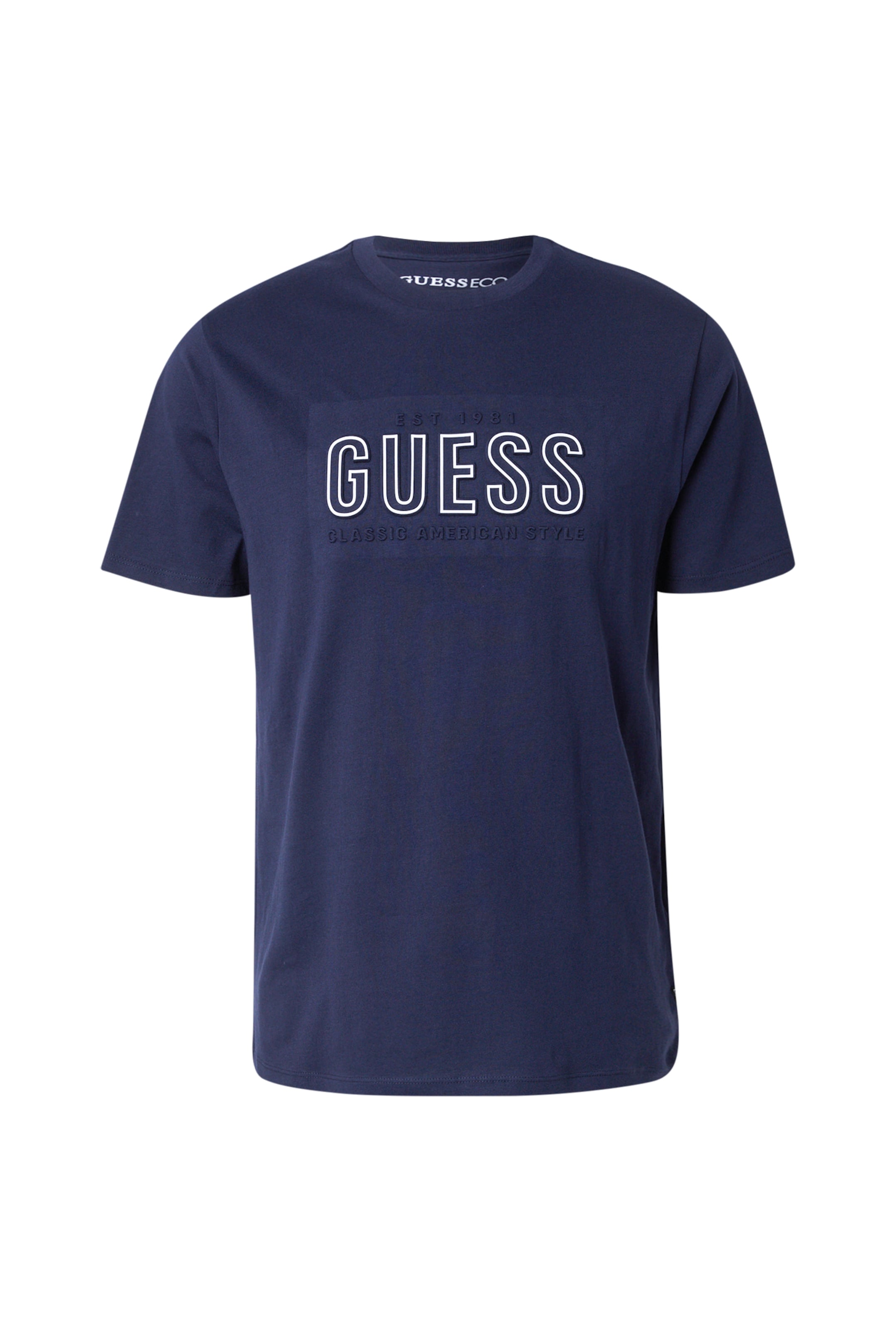 T-Shirt GUESS en bleu : devant