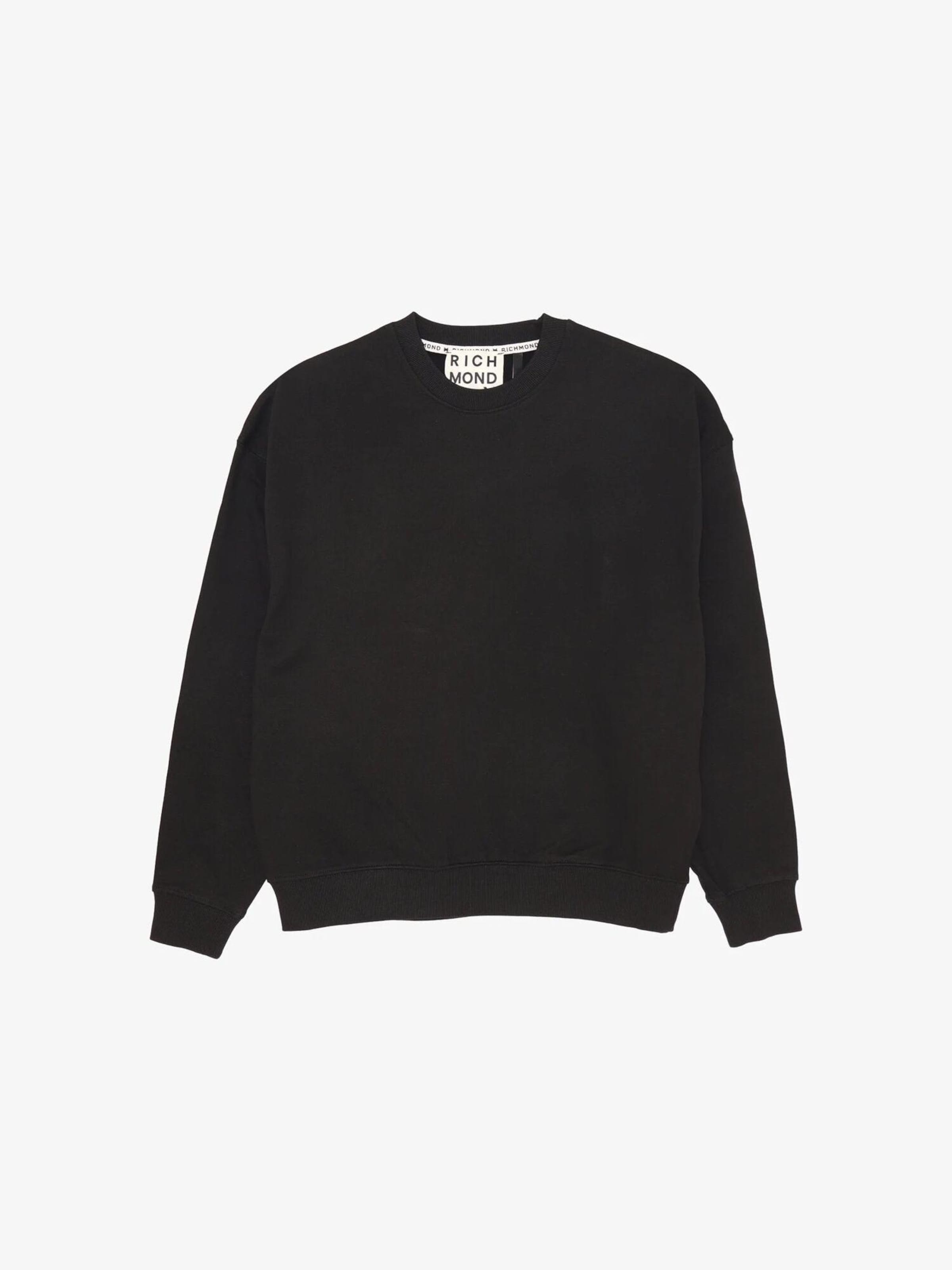 John Richmond Sweatshirt 'Nemes'‌‌‌‌‌‌‌‌ in Schwarz: Vorderseite
