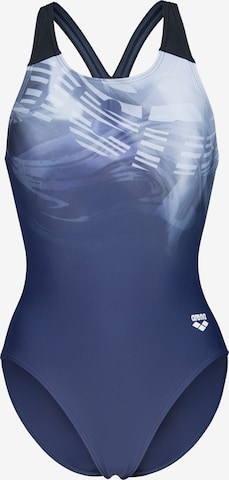 ARENABustier Jednodijelni kupaći kostim 'Dreaming' - plava boja: prednji dio