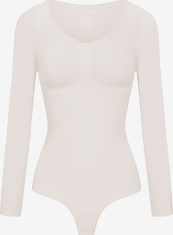 Body modelant 'Bodysuit Sculpting Shapewear Longsleeve mit String' cfab (formerly creamy fabrics) en beige : devant