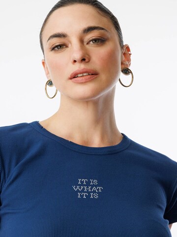 No Matter What Shirt in Blauw