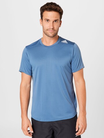 ADIDAS SPORTSWEAR - Camisa funcionais 'Designed 4 Running' em azul: frente