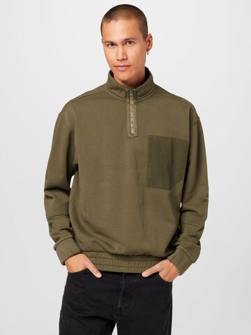 recolution Sweatshirt 'TEASEL' in Green: front