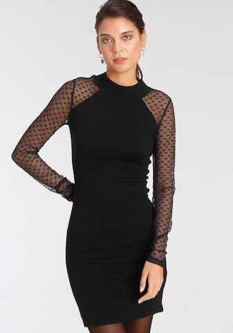 MELROSE Knitted dress 'Herzmesh' in Black: front