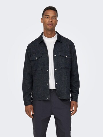 Only & Sons Between-season jacket 'ANDY' in Blue