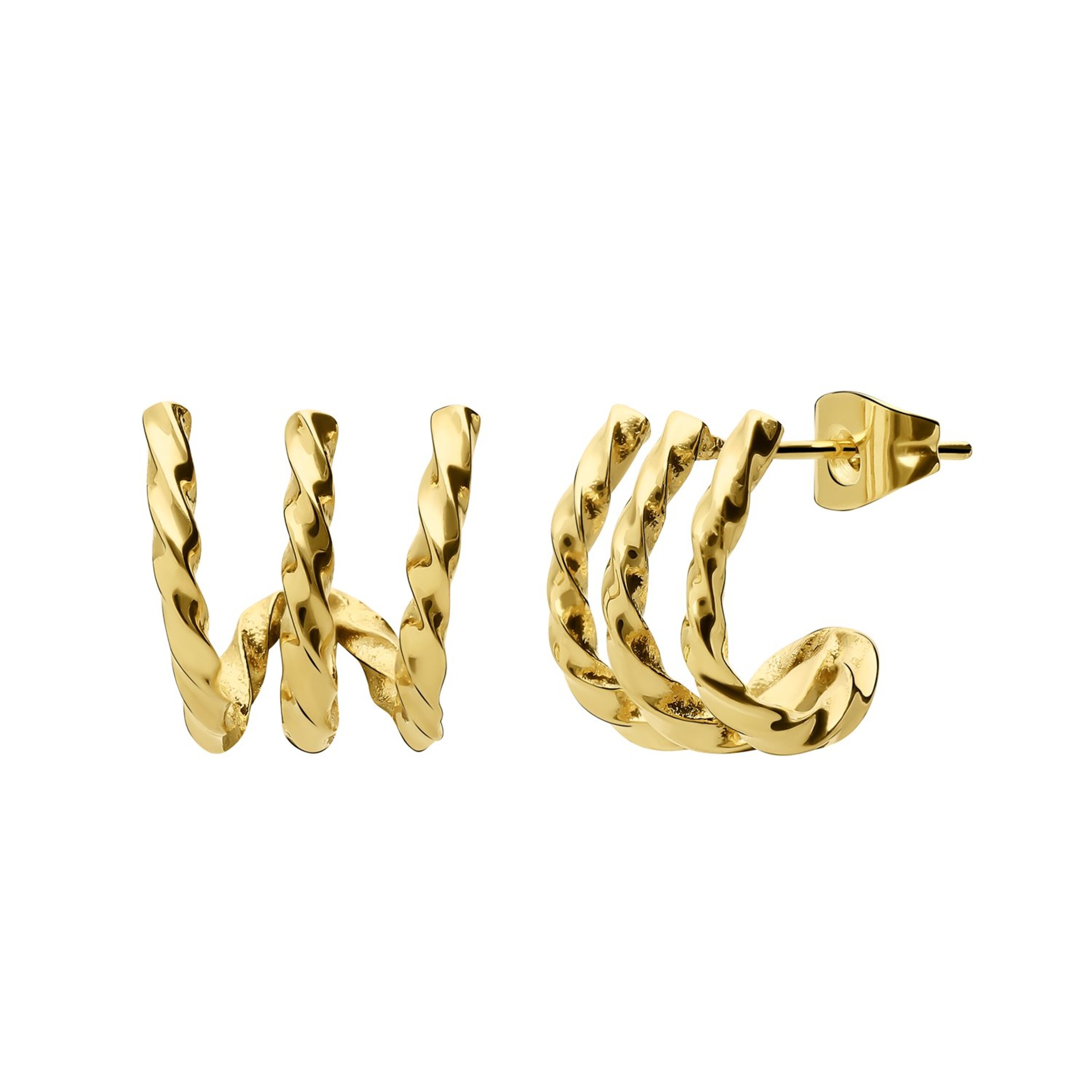 Lucardi Earrings 'Chic' in Gold: front