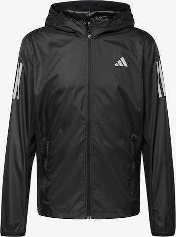 ADIDAS PERFORMANCE Athletic Jacket 'Own The Run' in Black: front