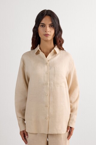 INTIMISSIMI Blouse 'The Pure Linen' in Beige: front