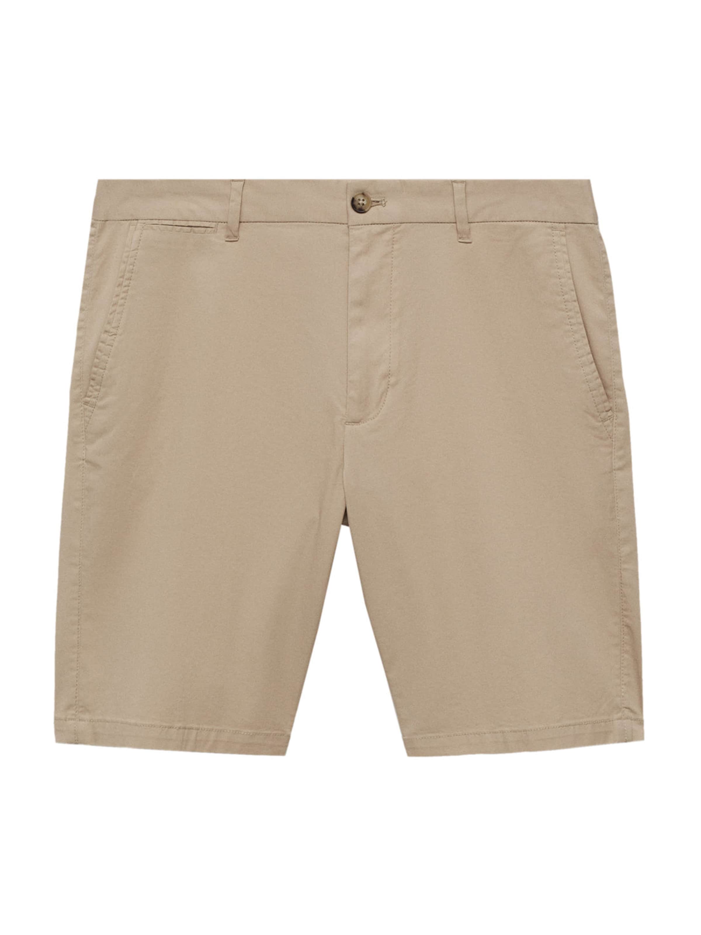 MANGO MAN regular Lærredsbukser 'Gracia' i beige: forside