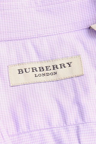 BURBERRY Button Up Shirt in S in Purple