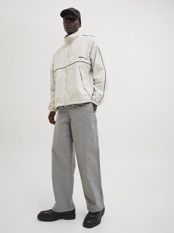 JACK & JONES Regular Trousers with creases 'Baggy' in Grey