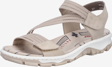 Sandales Rieker en beige : devant